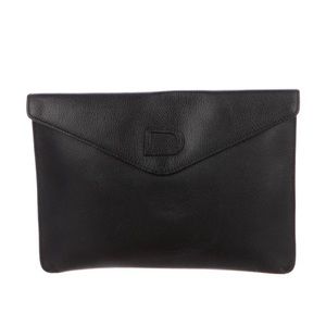 Vintage Delvaux black clutch